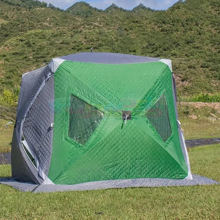 Winter Warm Camping Tent, Waterproof Cotton Cold Proof, Multi Person Portable Automatic Ice Fishing Shelter for Outdoor Use