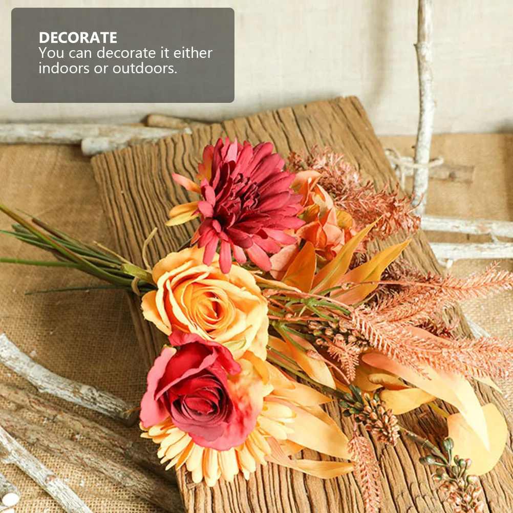 

Artificial Autumn Bouquet Romantic Fake Flower for Thanksgiving Day Home Decoration Fake Flower Bouquet Home Decor,