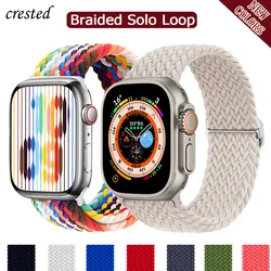 Gevlochten Solo Lus Voor Apple Horlogeband 40Mm 44Mm 41Mm 38Mm 49Mm 45Mm Elastische Nylon Armband Iwatch Ultra 2 Serie 9 8 7 Se Band