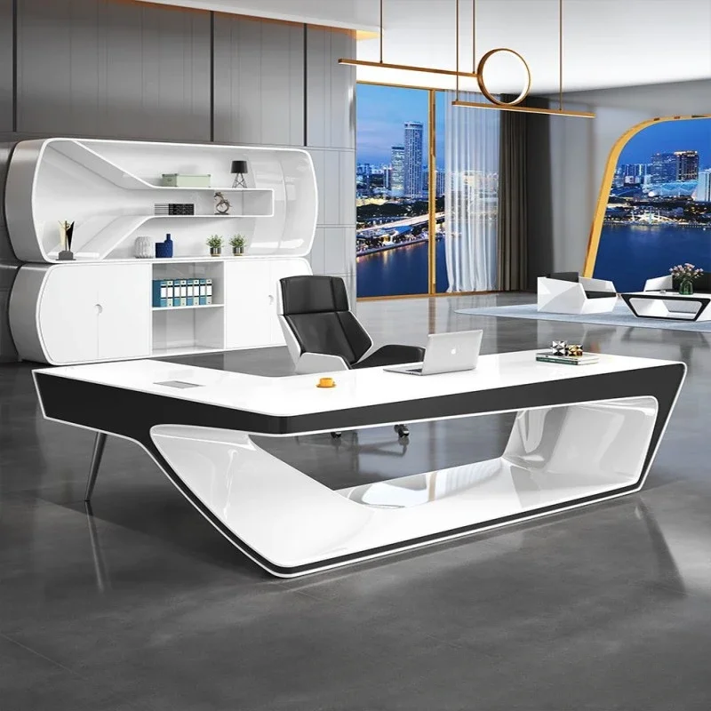 Designer paint president boss table simple modern fashion manager office creative technology sense