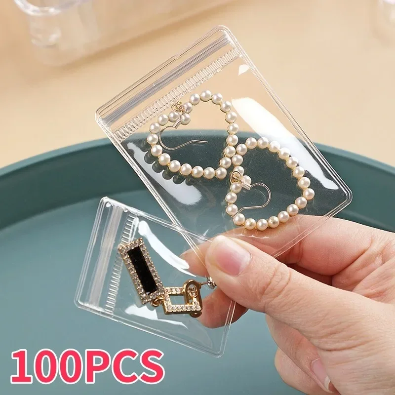 5PCS Portable Clear Transparent Plastic Bag Travel Package Clothing Storage Pouch Zipper Lock Self Seal Bag Waterproof Zip Bag