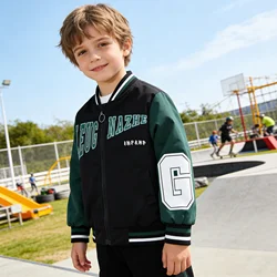 2-12Year Spring Autumn Baby Boys Jacket Letters Pattern Kids baseball uniform Coats For Children Outerwear Teenage Clothing