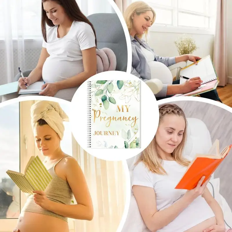 Pregnancy Notebook Planner Pregnancy Journal Notebook With Sticker Clear Printing Weekly Monthly Organizer For Baby Growth