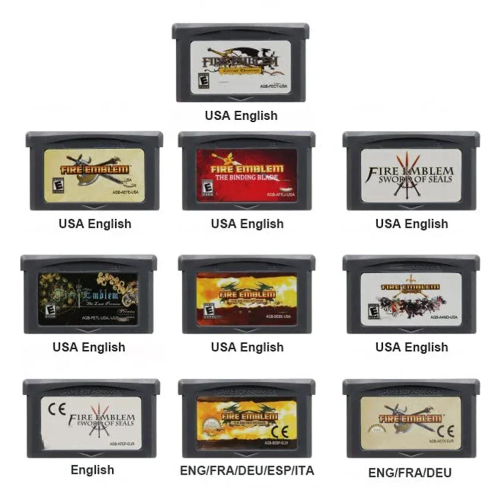 Tarjeta de juego Fire Emblem: The Sacred Stones/The Binding Blade/The Last Promise/Sword of Seals/Requiem/Corrupt Theocracy