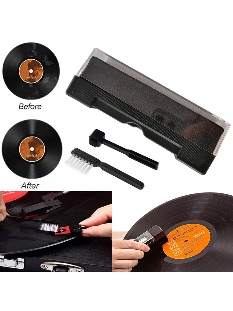 3 Pcs Vinyl Record Cleaner Kit Record Cleaning Brush Cleaner Record Cleaner Cleaning Brush Set Vinyl Record Cleaning Brush Set