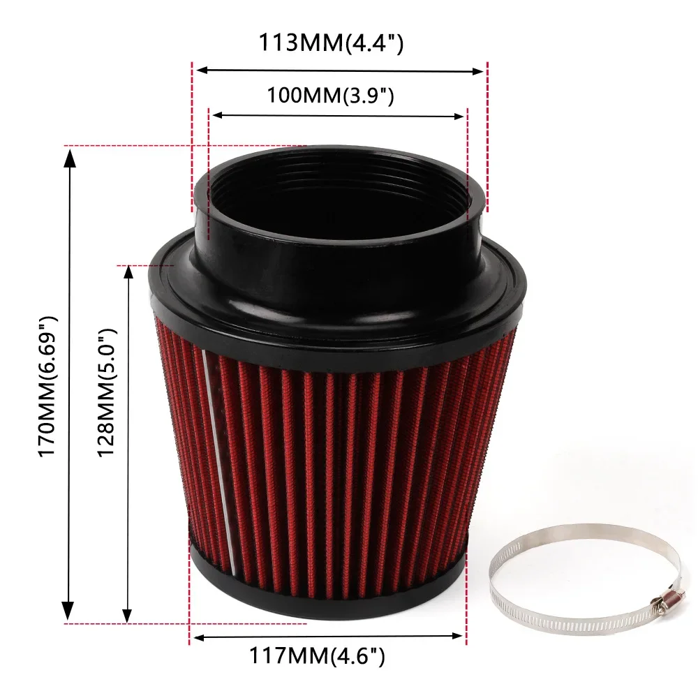 Car modification parts Air filter Mushroom head Mushroom head Air filter 100m Air filter 76mm