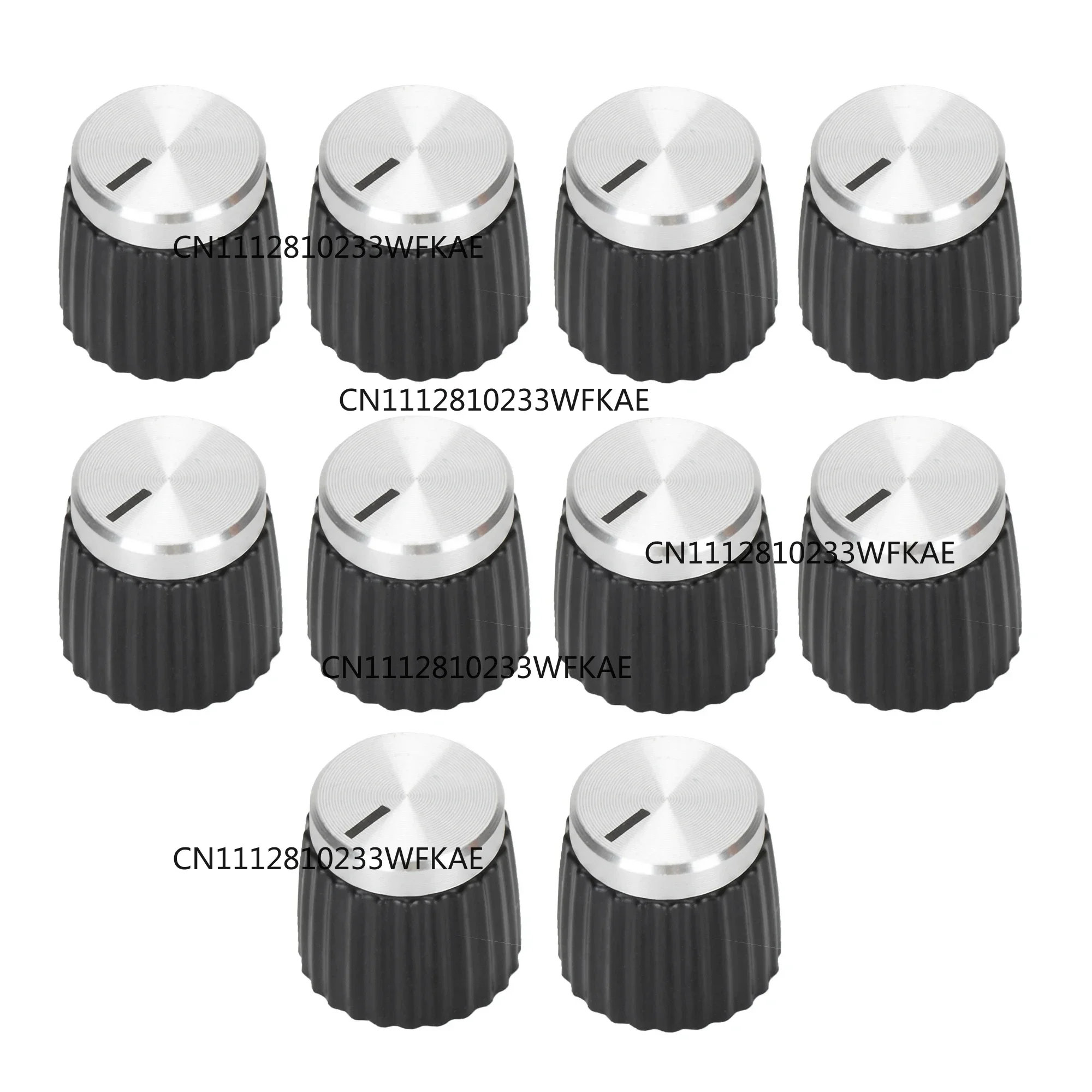 DAIERBUMP 10PCS 6.35MM Potentiometer Knob Guitar AMP Amplifier Knob Black Volume Control Knob For Electric Guitar Pedal