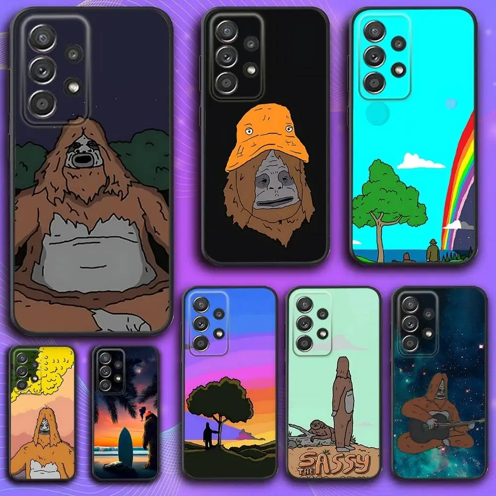 

Sassy The Sasquatch Phone Case For Samsung S 25,24,23,22,30,21,10,9,Ultra,Plus,Lite,FE,4,5 G Soft Black Case