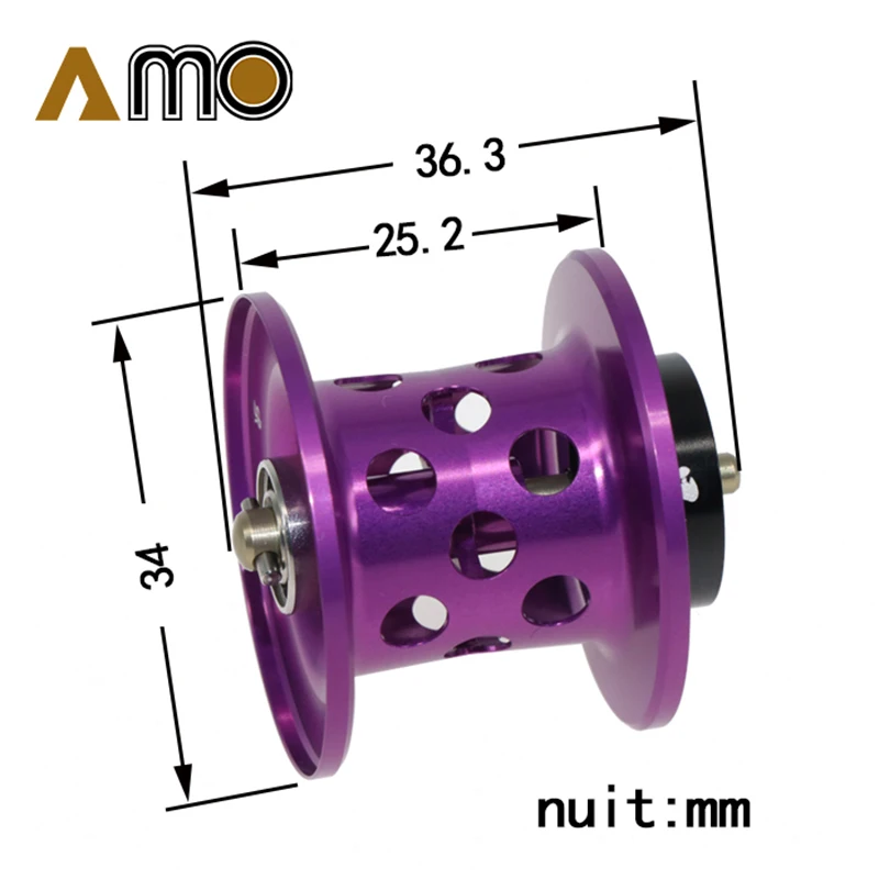 AMO DIY  34MM water droplet wheel Baitcast Reel universal spool fishing spool matching STEEZ/T3/2021 ZILLION