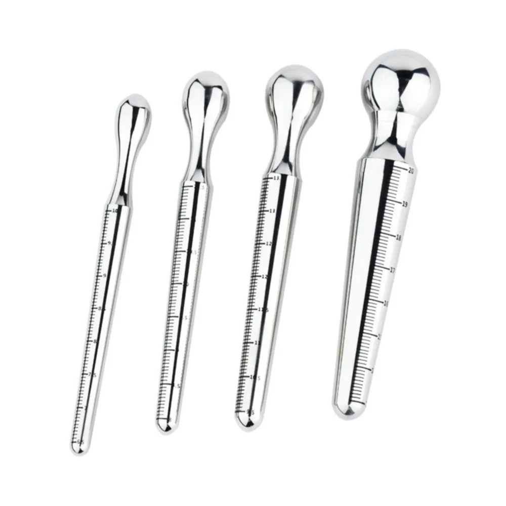 Stainless Steel Urethral Plug Sound Stimulator Prostate Massager Stick Anal Vaginal Three-Purpose Male Penis Masturbator For Men