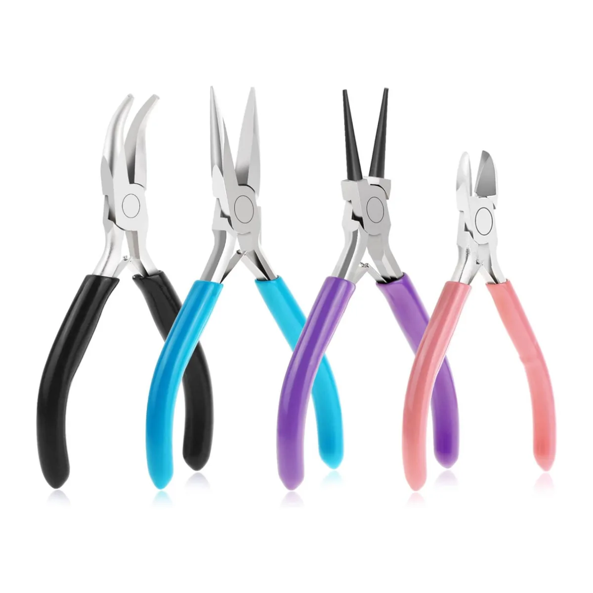 Jewelry pliers set with pointed nose, slanted mouth, round mouth, winding thread, handmade DIY opening ring, jewelry accessories