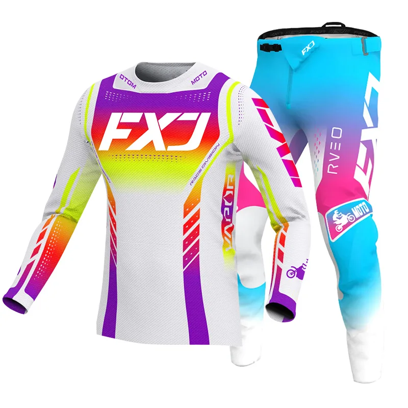 

motocross gear set Off-road MX DH BMX ATV MTB Enduro racing suit Mens Kits Women's Jersey Pant Motorcycle Combo pink white black