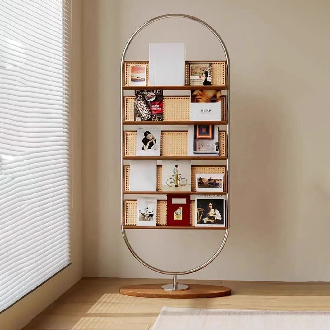 LH medieval magazine rack multi-functional storage living room decoration floor display rack