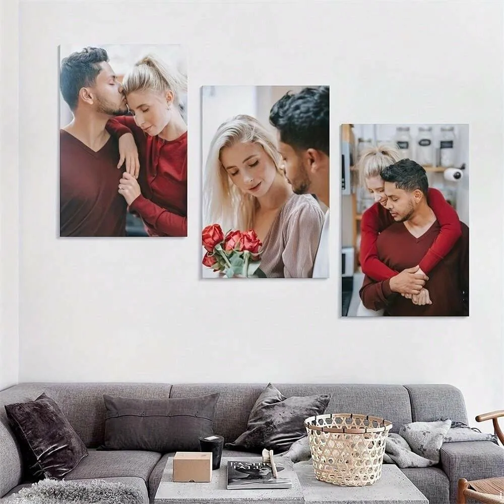 [مخصص] 3 قطع ملصق قماشي للصور كهدية فكرة للتخرج، 3 قطع صورة مخصصة من القماش مخصصة، ديكور حائط، هدية مخصصة