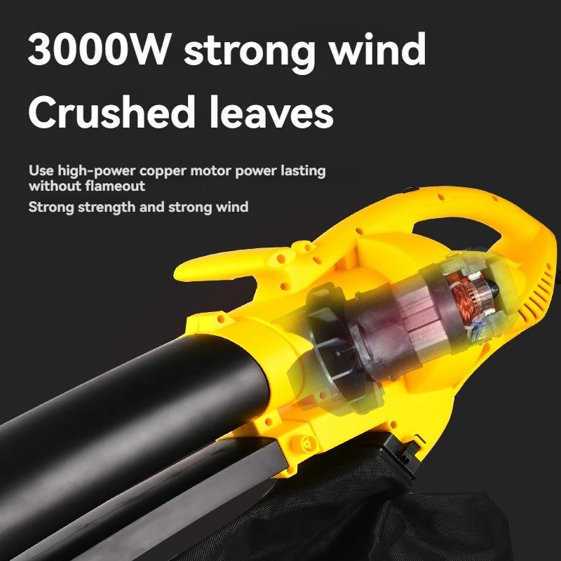 Electric Tool Leaf Suction Machine, High-power Garden Leaf Blower, Dual-purpose Blowing And Suction Blower