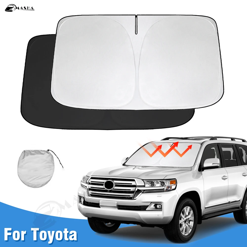 Windshield Sun Shade for Toyota Land Cruiser Prado  90 120 150 100 200 Sunshade Sun Visor Protector Foldable Blocks UV Rays