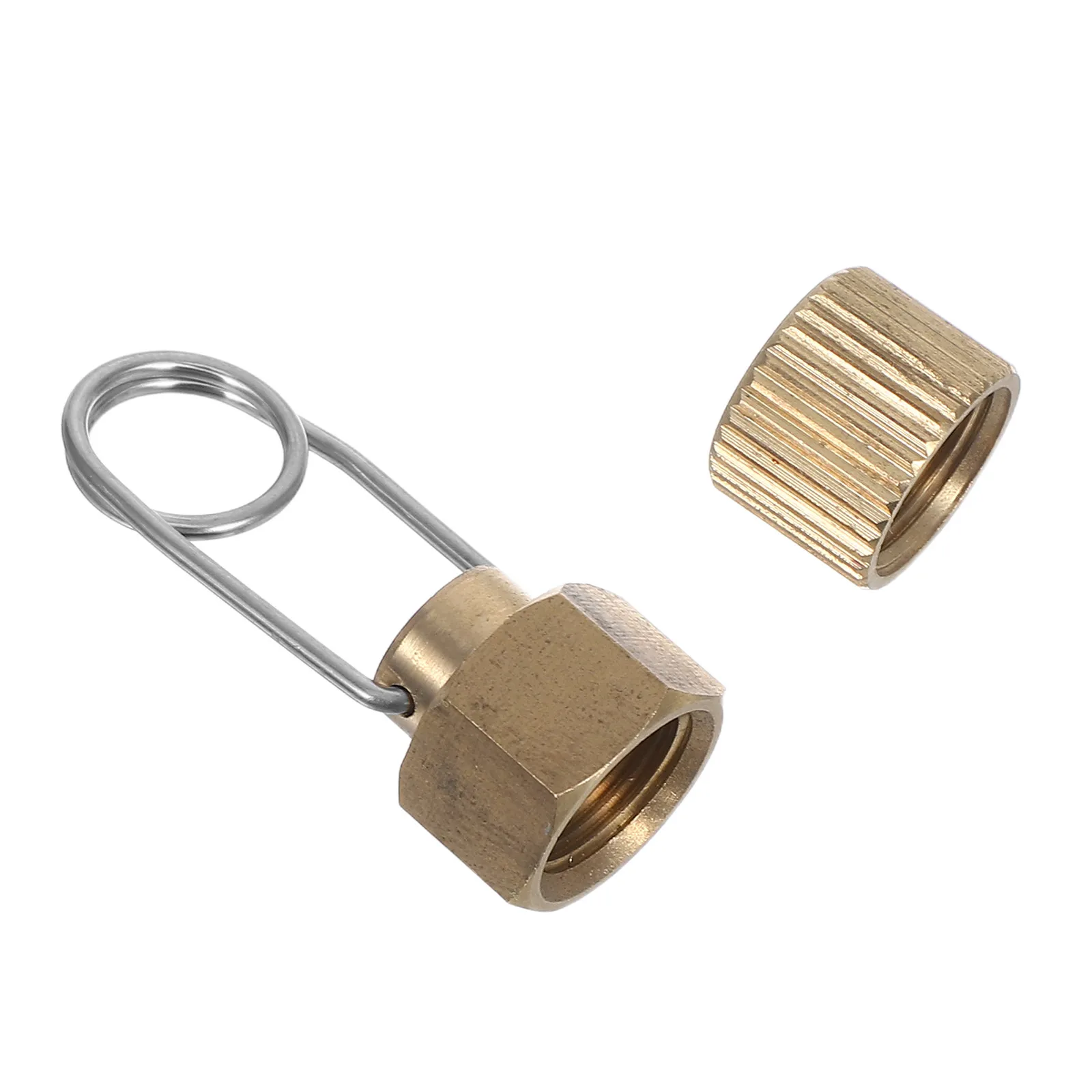 2Pcs Outdoor Propane Cylinder Cap Copper Gas Tank Cover Leakproof Sealed Protective Cover Camping Use Propane Tank Cylinder Cap
