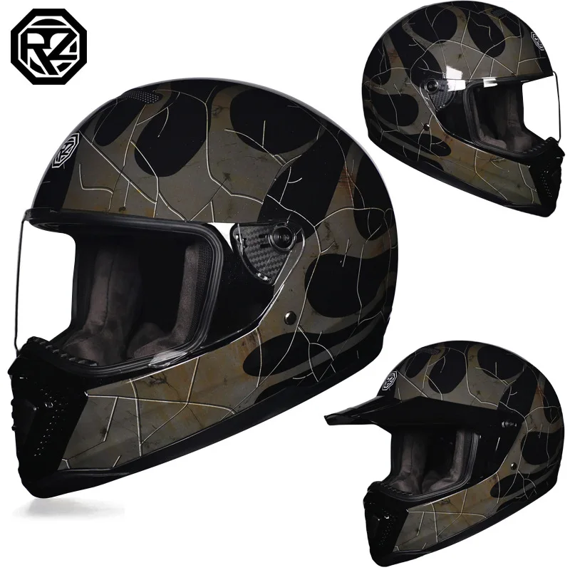 

ORZ-918-Motorcycle Helmet, Men's and Women's Full Face, Cruising Off-road, Personalized Brim, All Year Round