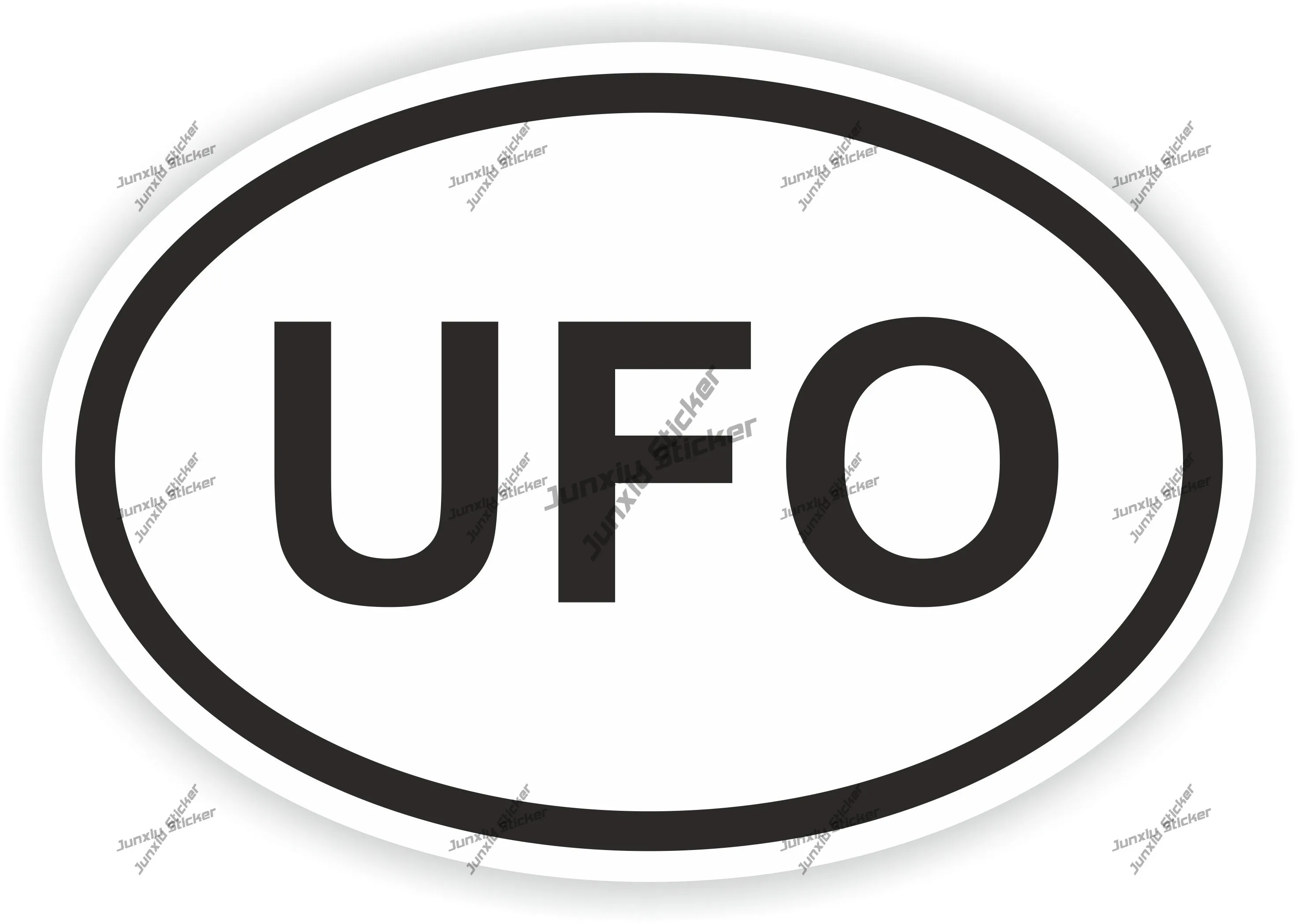 

Ufo U.f.o. Oval Sticker Scratch-proof Decoration Car Camper Accessories Phone Guitar Yacht Cartoon And Creative Vinyl Decals Pvc