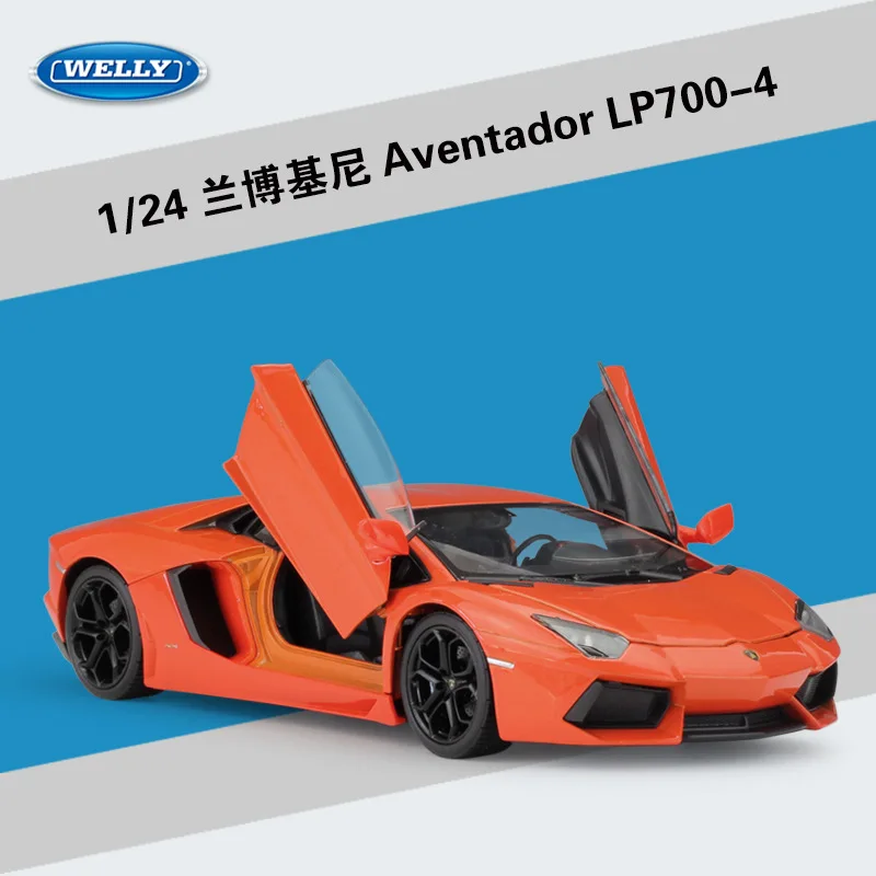 WELLY Diecast 1:24 Model Car Lamborghini Aventador LP700 Metal