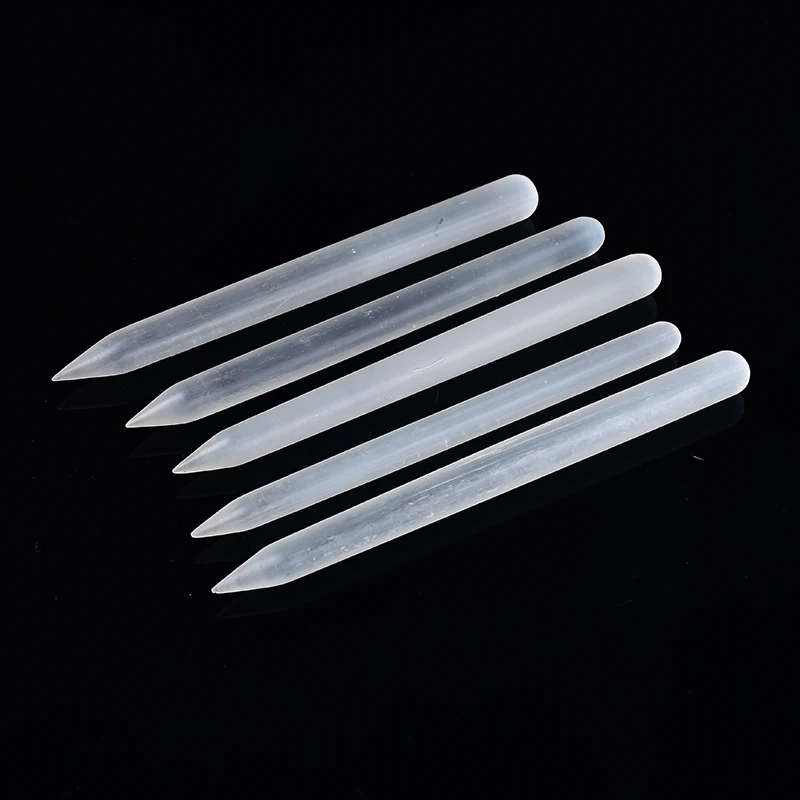 1PC Natural Selenite Pen Crystal Home Decoration Polished Stick Chips Gypsum Quartz Rough Minerals Specimen Healing Stone Gift