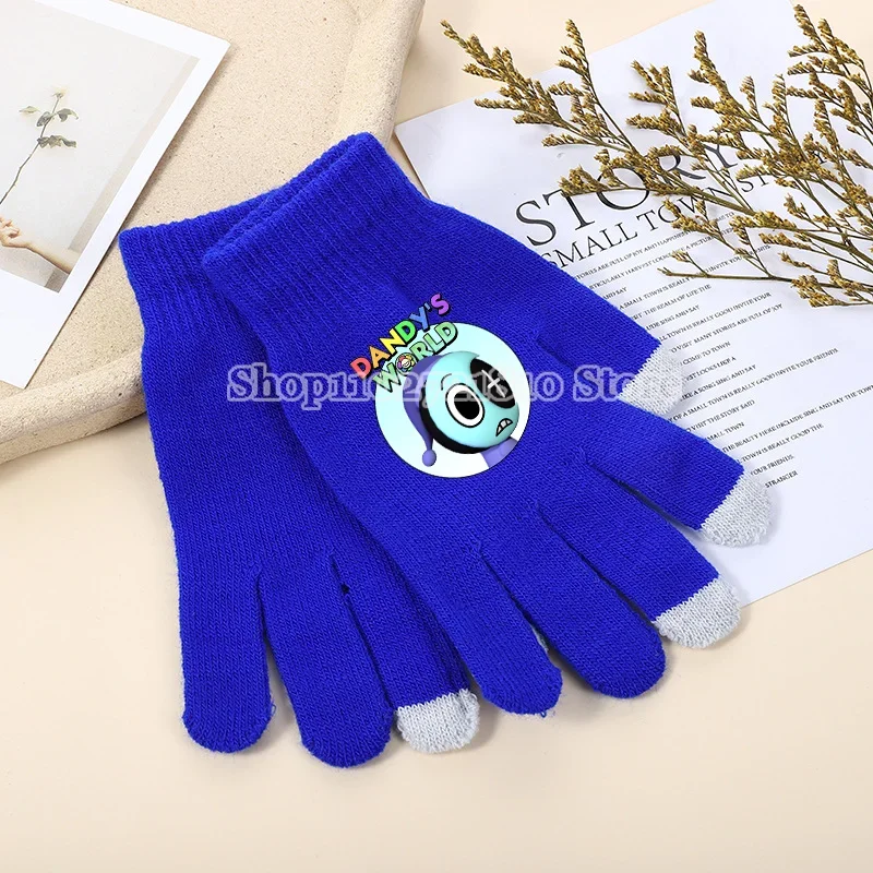 Dandys Worlds Gloves Cartoon Anime Figure Glove Adult Touch Screen Full Fingers Mittens Winter Warm Accessories Birthday Gifts