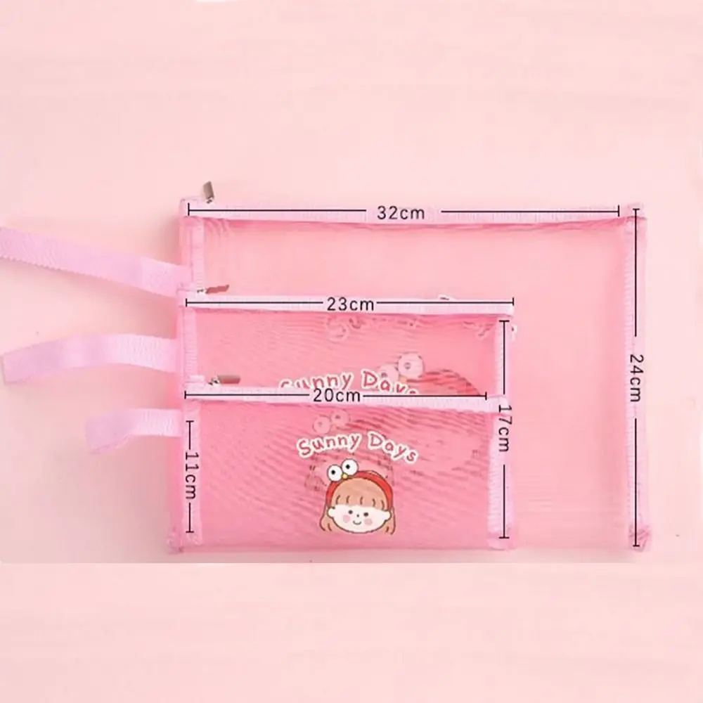 جديد النايلون الكرتون حقيبة التخزين الكرتون زيبر حقيبة مستندات مجلدات الملفات