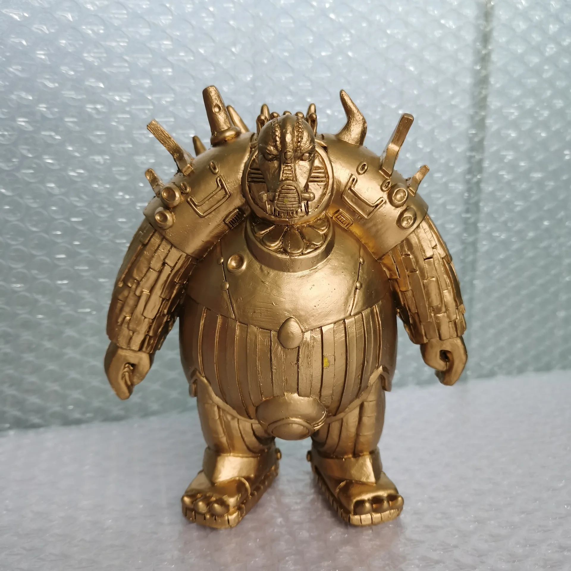Resin Mongolian Warrior Figurine Bronze Finish Soldier Sculpture Living Room Shelf Decor for Collectors History Fans Gift