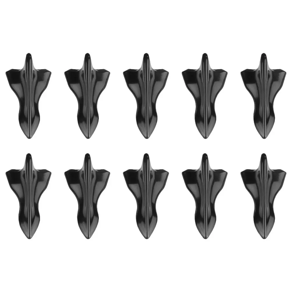 10Pcs Shark Style Car Fin Roof Mount Decoration Lightweight ABS Construction Modern Cool Design Universal Fit Vehicle Exterior