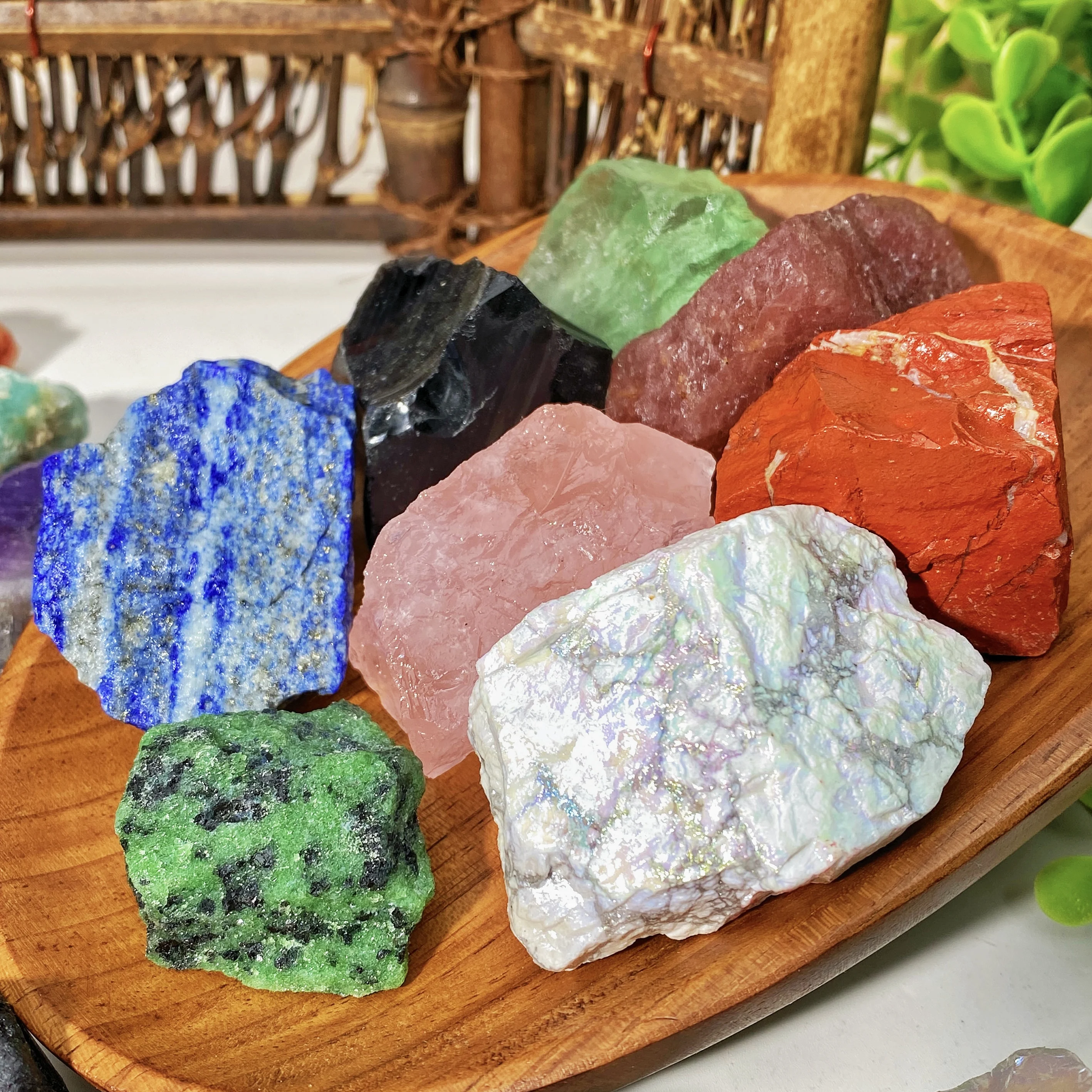 Mystery Box 100 g/300 g/500 g/1000 g gemischte Kristalle Rohstein-Blindbox, herausnehmend, 35 Arten von Kristallen, rohen Rohsteinen, zufällige Auswahl – Detail 7