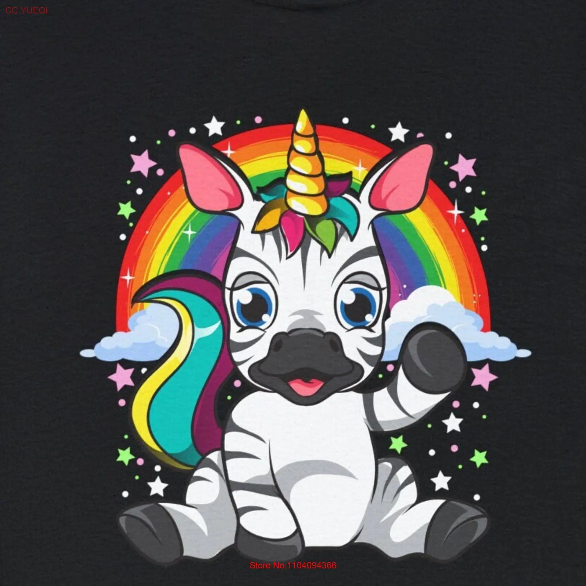 Unicorn Zebra T shirt Lover Cute long or short sleeves