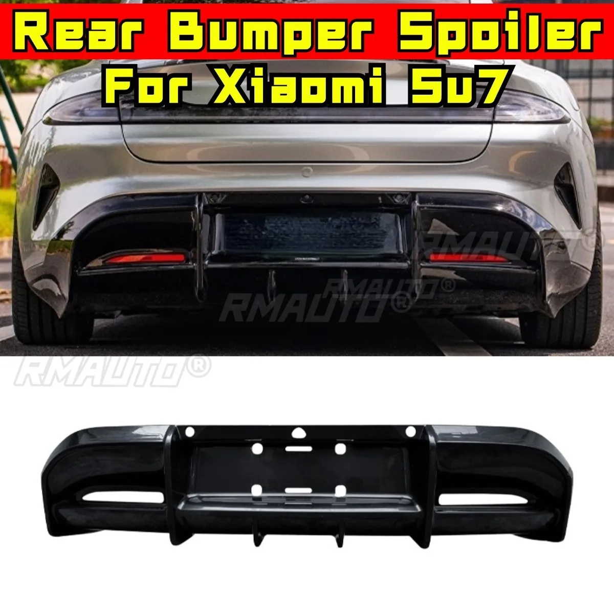 

Car Rear Bumper Spoiler Lip Diffuser AK Style Modification Part For Xiaomi Su7 Bumper Guard Protector Cover Car Accessories