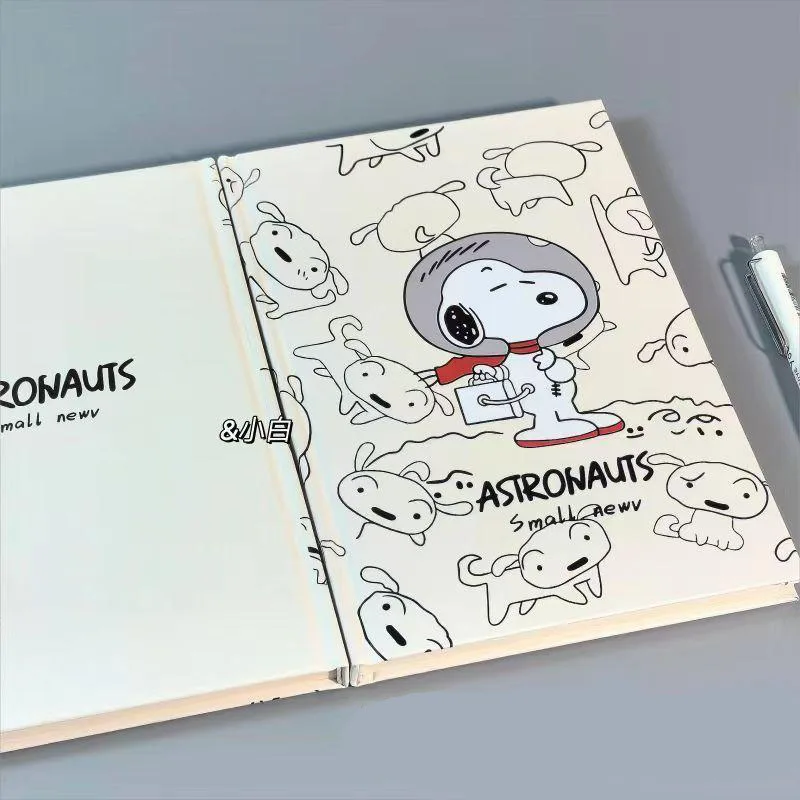 New Kawaii Cute Snoopy Notebook Hard Shell Notebook Student Class Notebook Thickened Durable Cartoon Ins Gift For Children