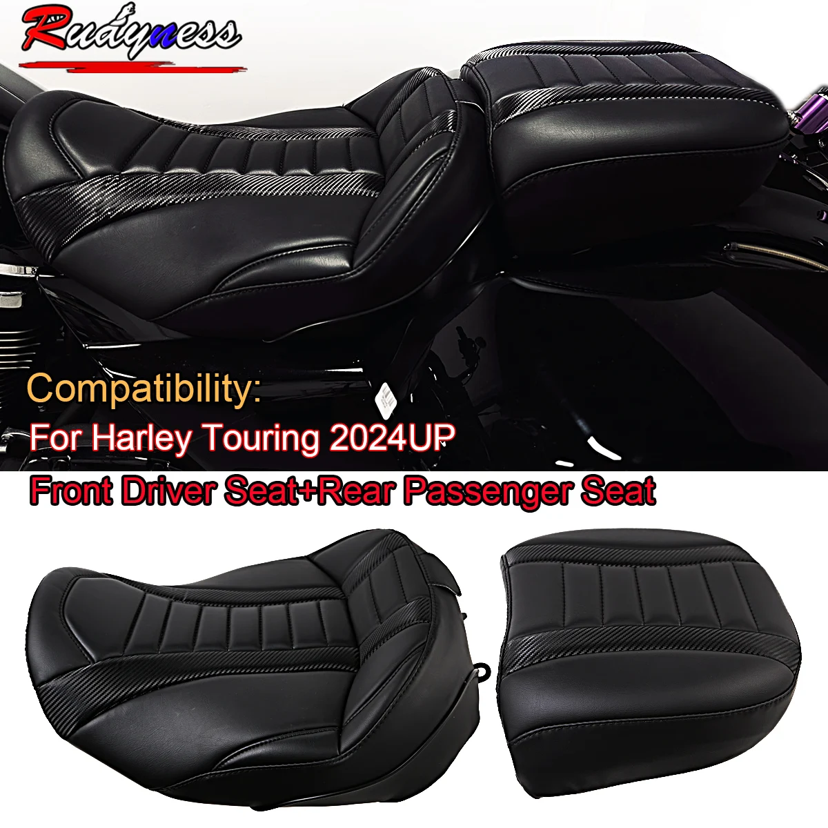Motorcycle Solo Driver Passenger Solo Seat For Harley Touring Street Road Glide ST FLHXSE FLTRHSE 2024 2025 2026