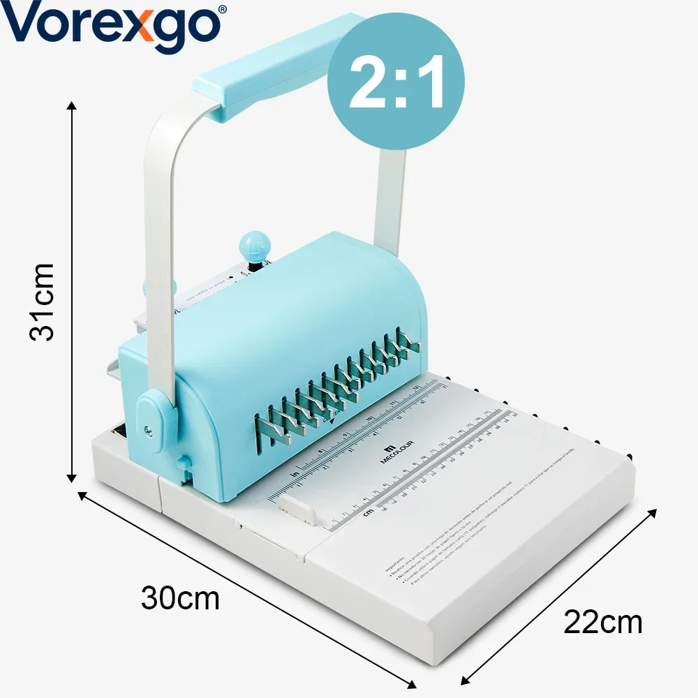 2:1 Mini Double Wire Coil Binding & Punching Machine - Factory Direct