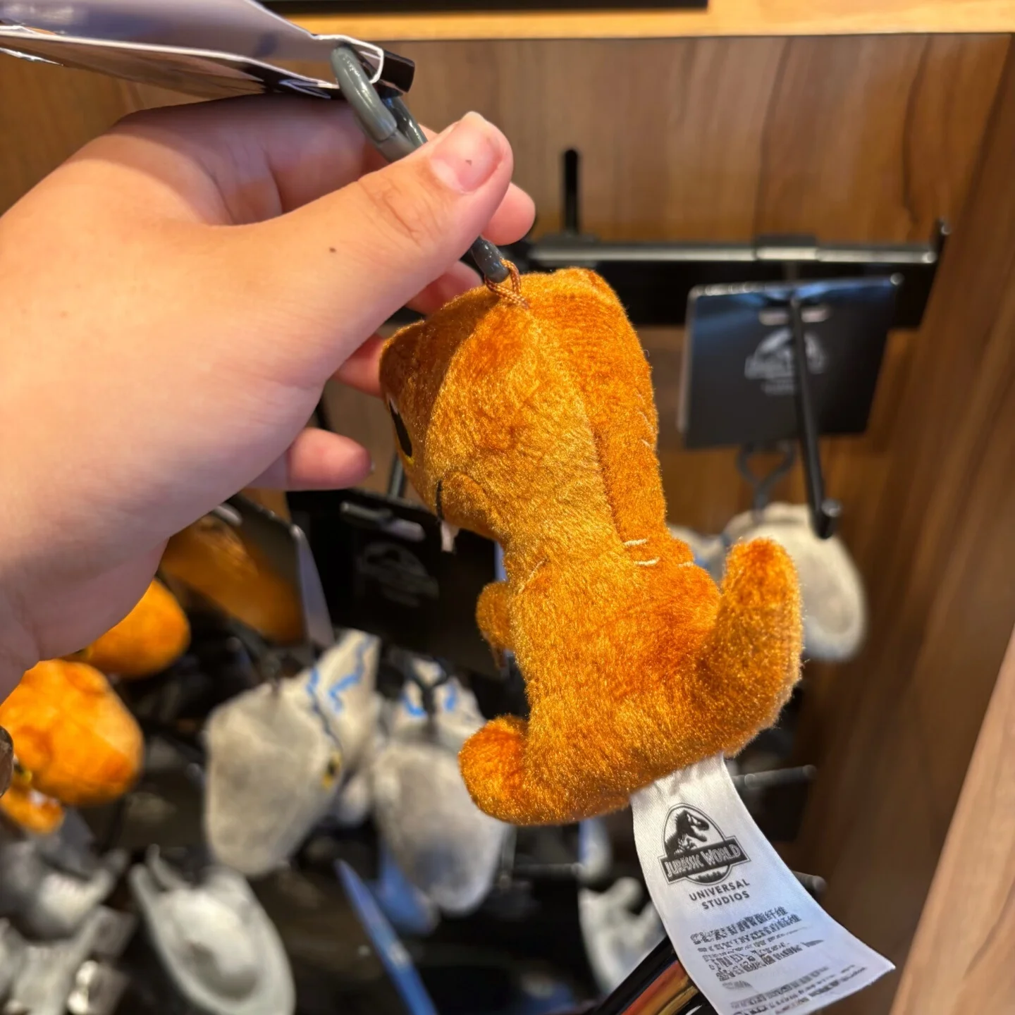 유니버설 스튜디오 쥬라기 공룡 봉제 인형 티라노사우루스 렉스 벨로시랩터 - 열쇠고리 및 백팩 펜던트 선물