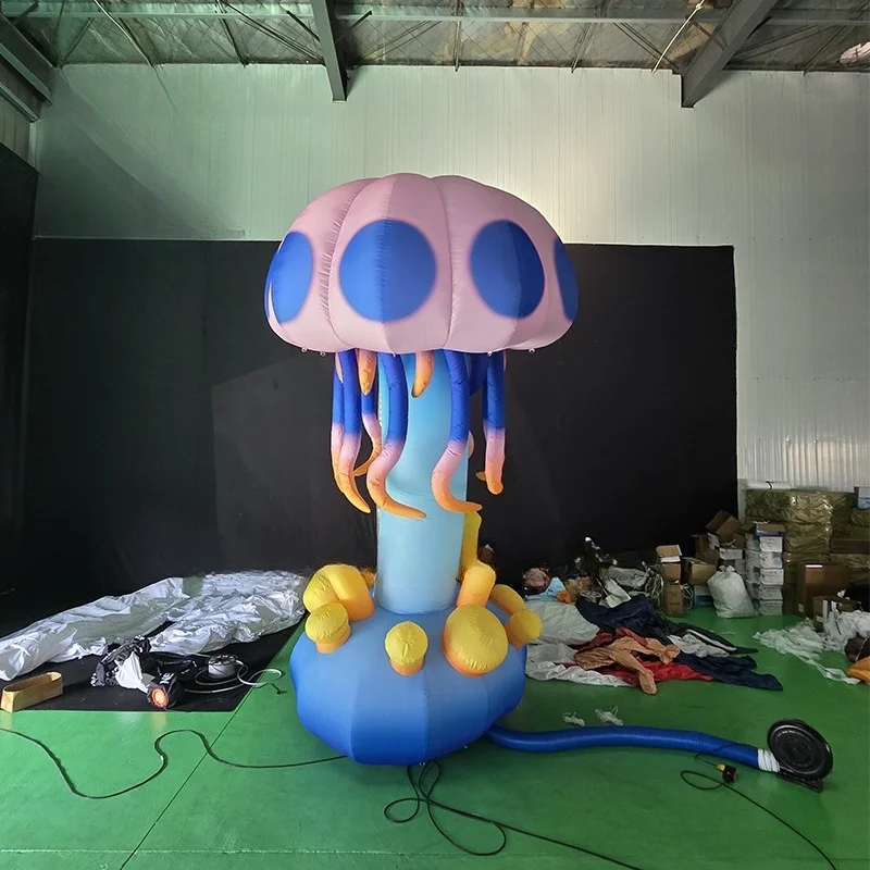 Props Stage Decoration Giant Inflatable Mushroom Balloon with Light Emitting Diode