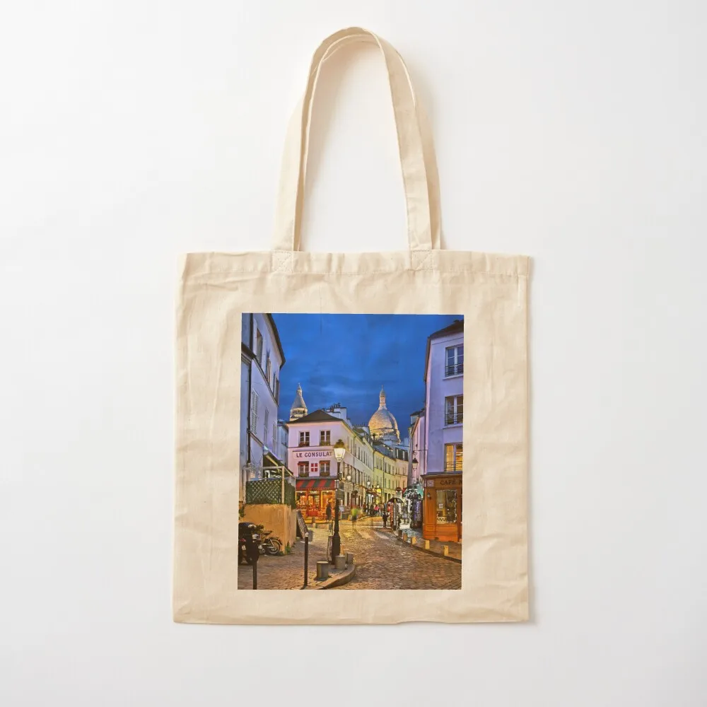 

Night falling in Montmartre - Paris Tote Bag personalized tote bag tote bag men