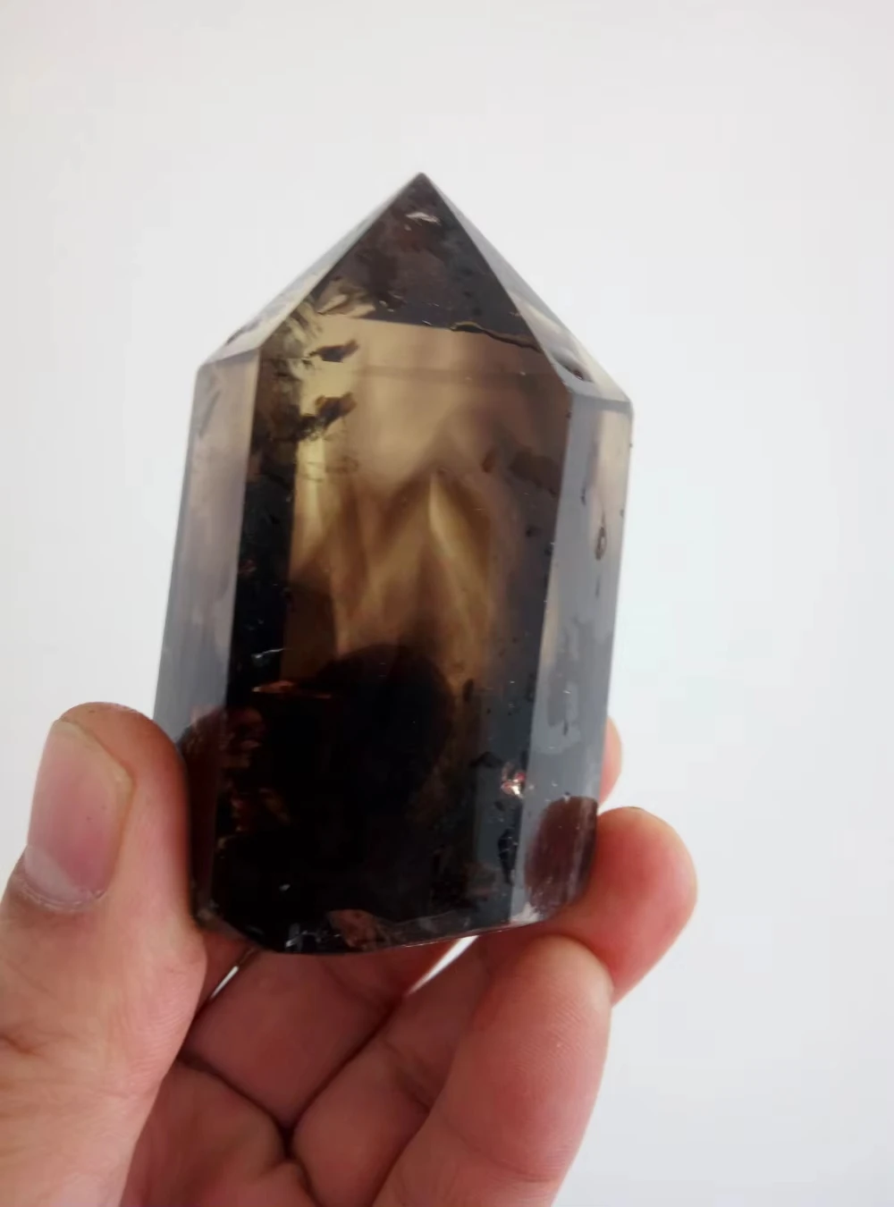 

TOP!!!! 216.9g NATURAL SMOKY CITRINE QUARTZ CRYSTAL POINT HEALING