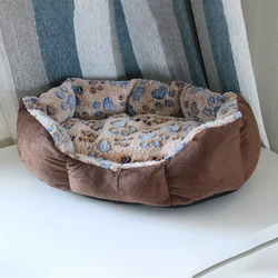 Pet Dog Bed For Small Medium Dog Comfortable Soft Plush Warm Sofa Kennel Sleep Basket For Indoor Cat Puppy Nest Kennel House