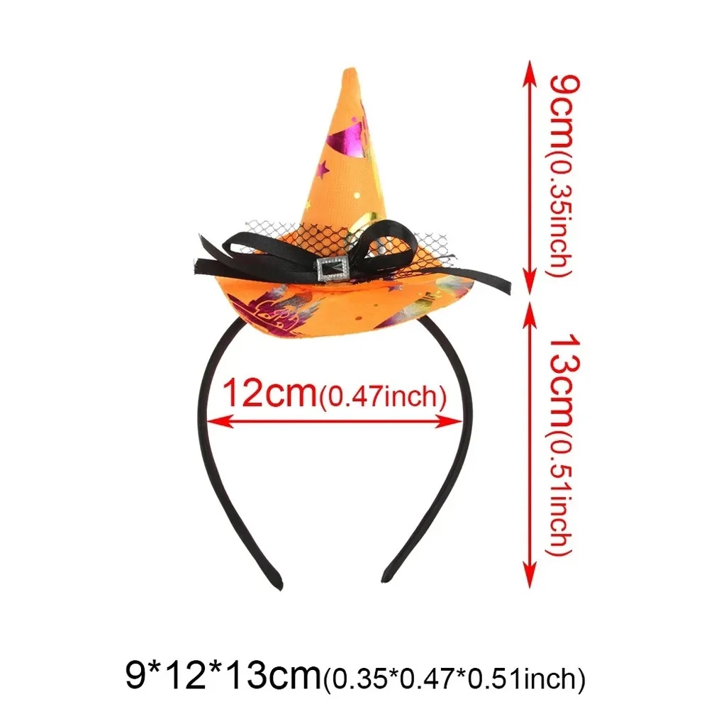 Witch Party Hat Witch Pumpkin Shaped Headband Pointed Halloween Headwear Decoration For Children And Adults Cosplay Hairband