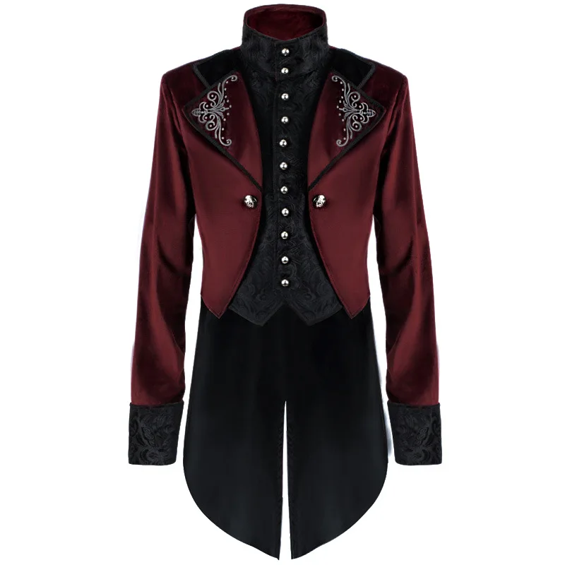 Giacca Steampunk Frac vintage Costume rinascimentale Abito di Halloween