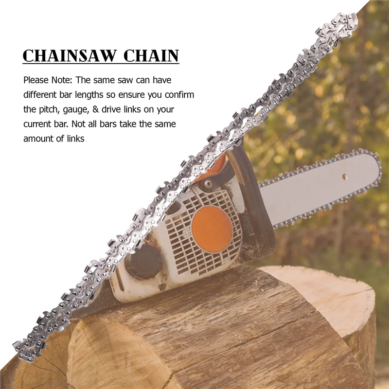 

2 шт., 16-дюймовая цепь бензопилы 3/8 LP 55, приводная цепь для Stihl MS170 MS180 61PMM355, для Oregon 90PX055 90PX R55 Chain-A27R