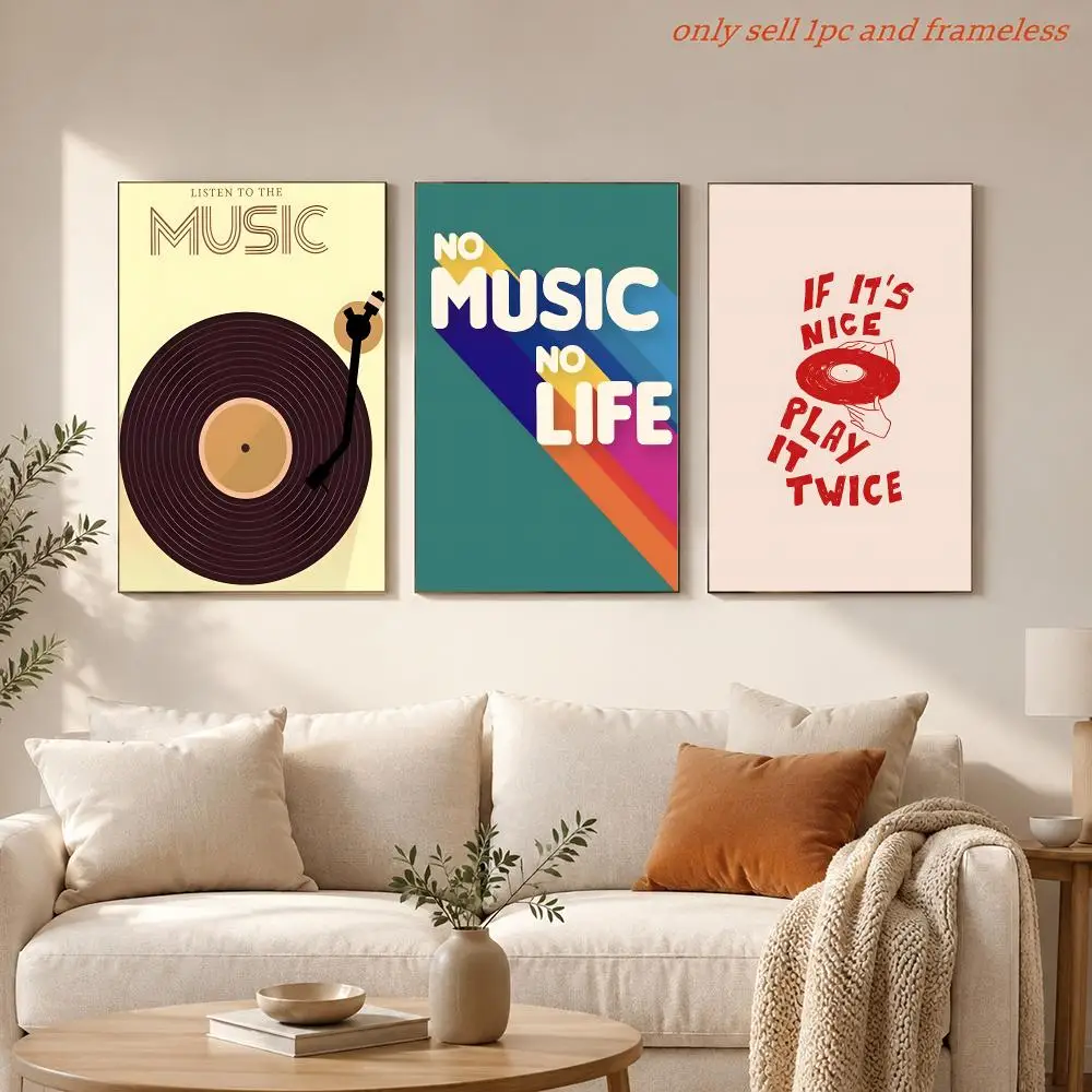 Art Mid Century Retro Vinyl Records Poster HD Anime Hot Theme Singer/OST/Movie-Waterproof Self-Stick Home Decor
