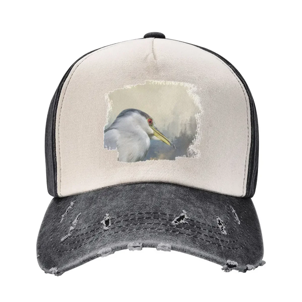 

Black Crowned Night Heron Cloe Up One Baseball Cap Anime beach hat designer cap Ladies Men's
