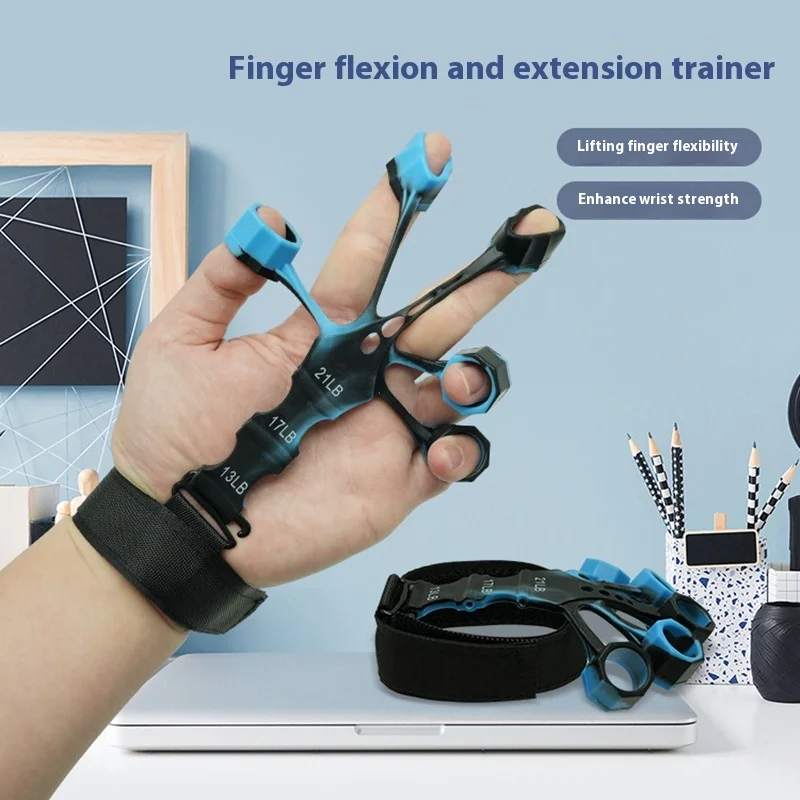 New Silicone Finger Trainer 5 Finger Wrist Stretcher Finger Strength Recovery Flexion and Extension Vein Trainer