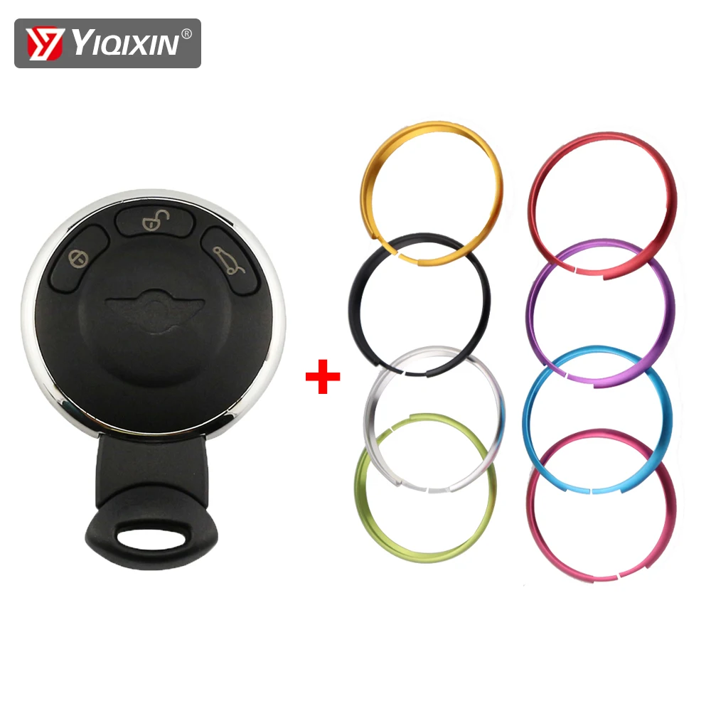 YIQIXIN Aluminum Alloy Car Key Shell Protective Ring Key Ring Decorations For BMW Mini Cooper Clubman Countryman R56 R57 R58 R60