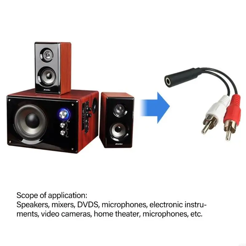 3.5mm to 2RCA Sound Cable 3.5mm to 2RCA Female to Male Y 2RCA Splitter 3.5mm 2RCA Cable 2RCA to 3.5mm Adapter for Phone