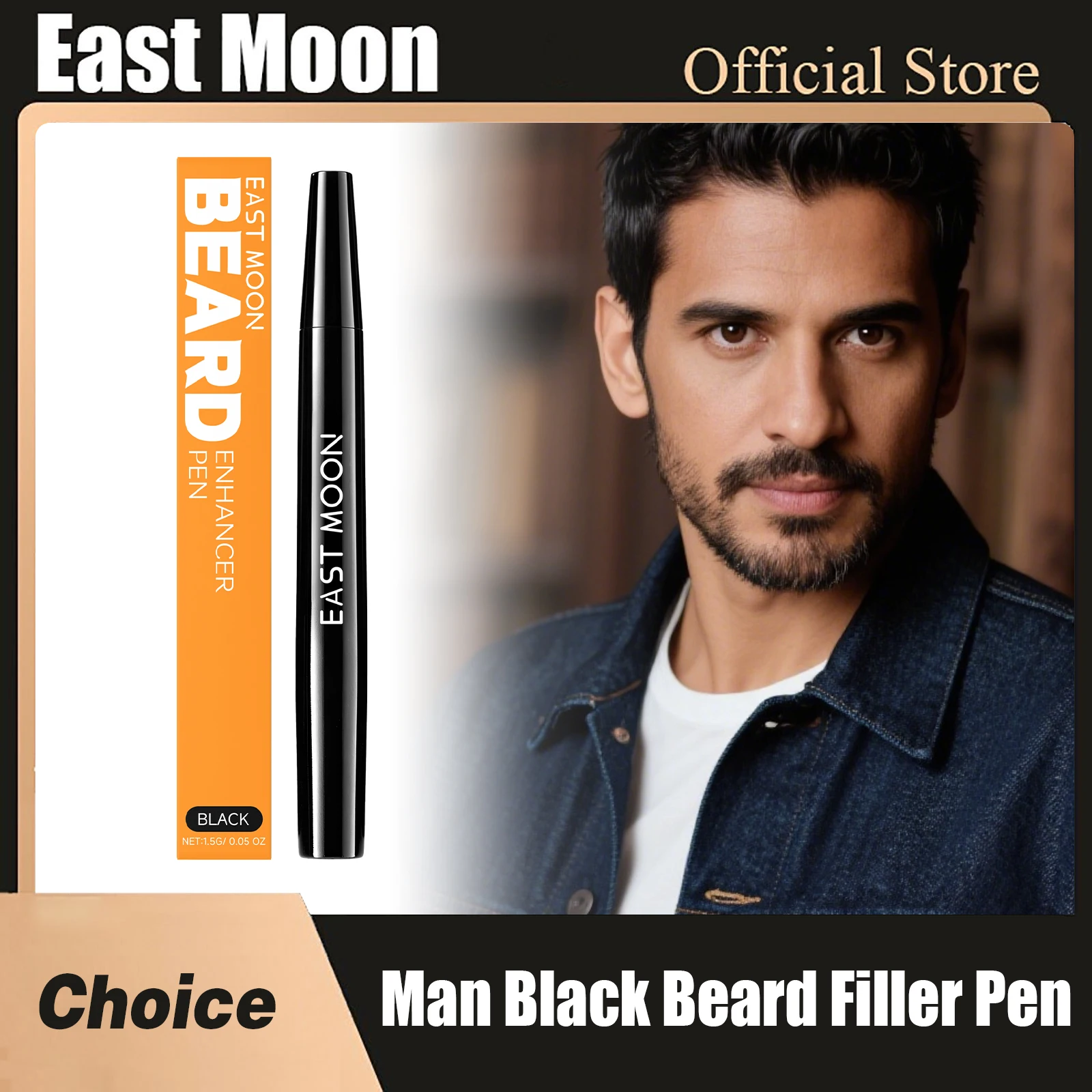 

East Moon Man Black Beard Filler Pen Improving Enhancer Lasting Shaping Coloring Moustache New Natural Color Beard Dyeing Pens