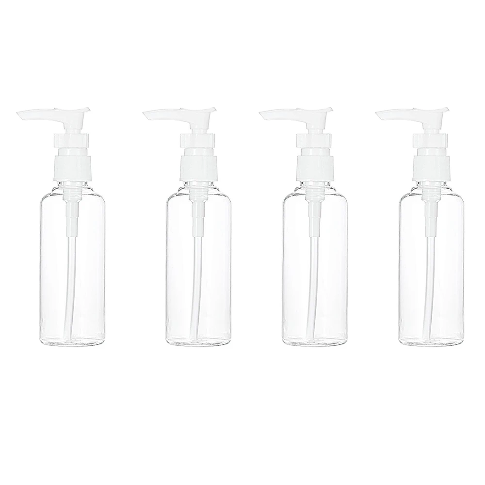 4 قطعة 100 مللي السفر شفافة فراغ الاستغناء زجاجة محلول الرش المحمولة عينة التجميل رذاذ زجاجة إعادة الملء الحاويات